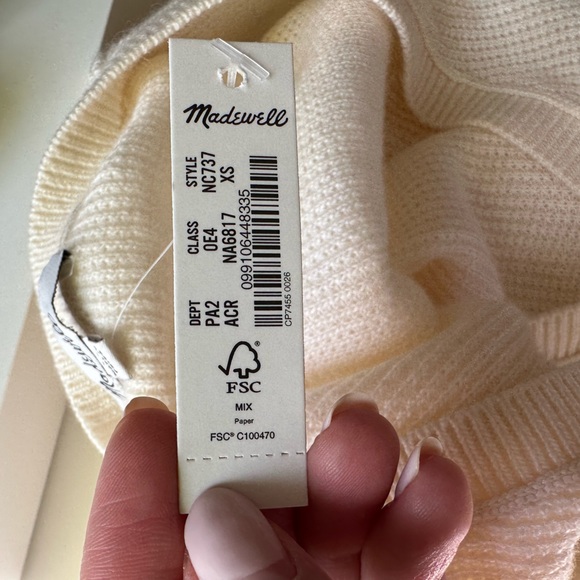 NWT Madewell Asherton waffle knit Henley - Picture 6 of 6